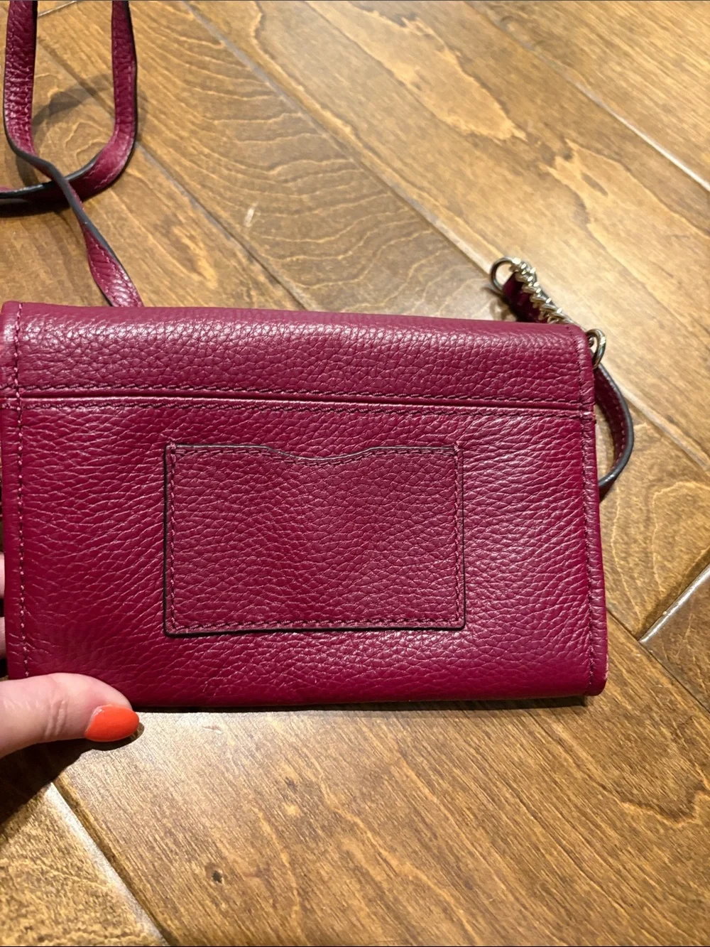 kate spade Pebbled Leather Crossbody in Berry